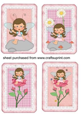 4 Pink Fairy Toppers