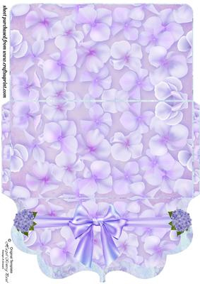 Mauve Hydrangea Clutch Bag Money/voucher Wallet