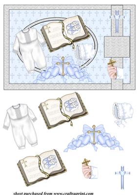 Baby Boy Christening Topper(n)