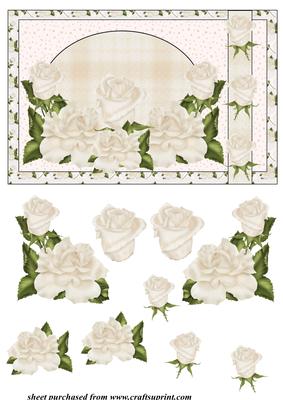 White Roses Topper