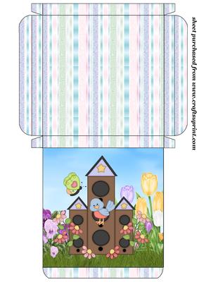 Floral Bird Card Box