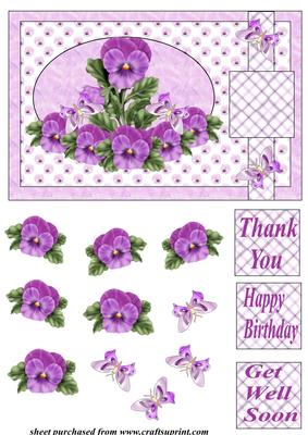 Purple Pansy Topper(n)