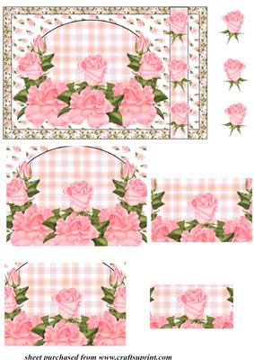 Pink Roses Pyramid Topper
