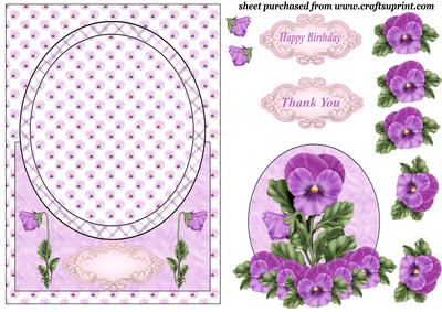 Purple Pansy Card Front(n)