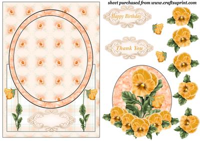 Orange Pansy Card Front(n)