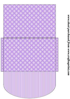 Lilac and White Money/voucher Wallet 1