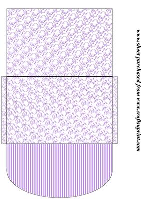 Lilac and White Money/voucher Wallet 3