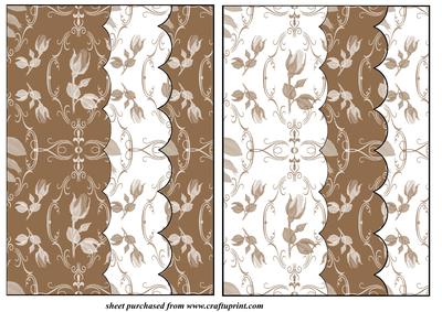 2 Chocolate Rose Card Front Blanks