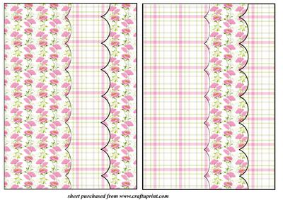 2 Pink Poppy Card Front Blanks