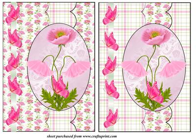 2 Pink Poppies Card Fronts