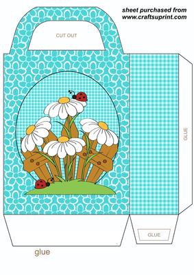 Blue Floral Ladybird Gift Bag