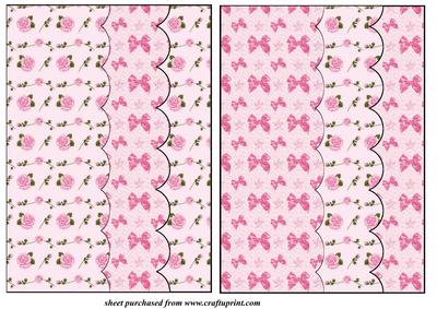 2 Pink Roses Card Front Blanks 1