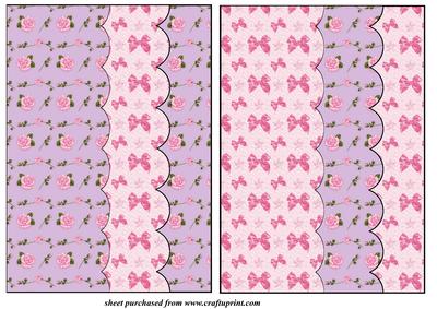 2 Pink Roses Card Front Blanks 2