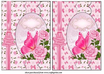 2 Pink Roses Card Fronts 2