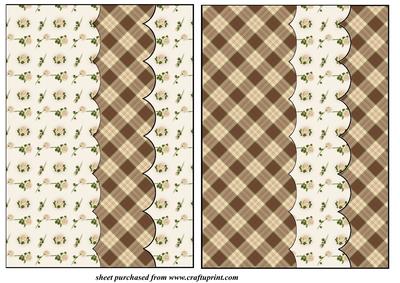 2 Chocolate and Cream Roses Card Front Blanks 1