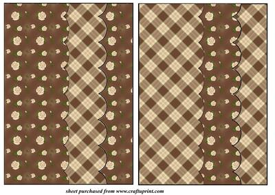 2 Chocolate and Cream Roses Card Front Blanks 2