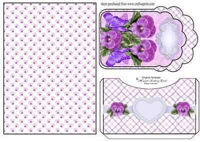 Purple Pansy Pocket Card Front