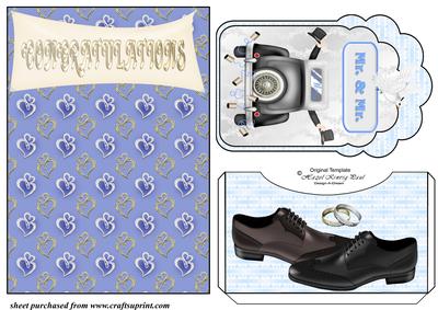 Male Civil Wedding Pocket Card Front