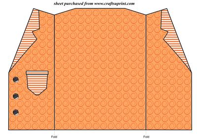 Orange Beach Days Jacket Shaped Card Blank 1