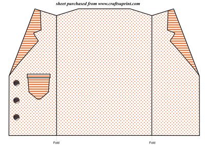 Orange Beach Days Jacket Shaped Card Blank 2