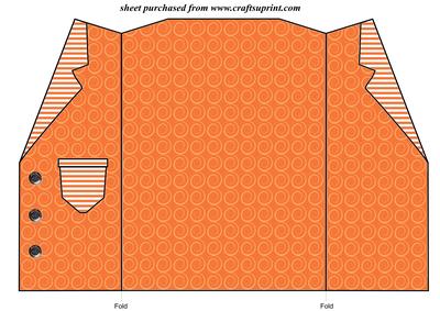 Orange Beach Days Jacket Shaped Card Blank 4