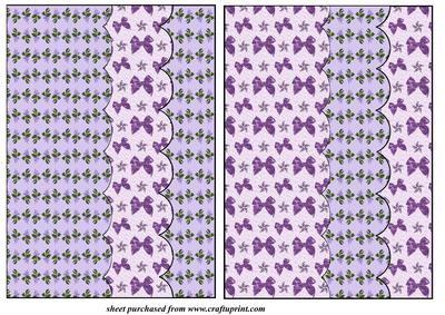 2 Purple Floral Card Fronts Blanks 2
