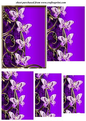 Purple Butterfly Pyramid Topper