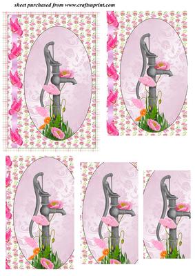 Pink Poppy Water Pump Pyramid Topper