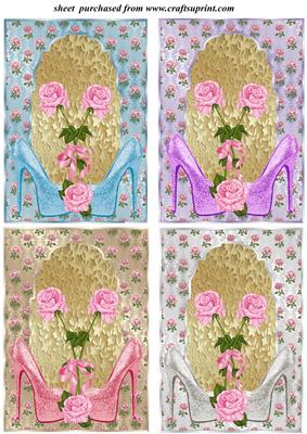4 Beautiful Rose and Shoe Toppers