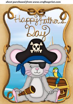 Fathers Day Pirate Mouse Topper 1