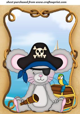Blue Pirate Mouse Topper 1