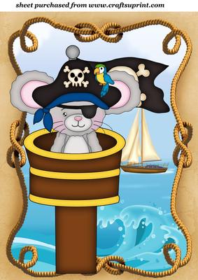 Blue Pirate Mouse Topper 4
