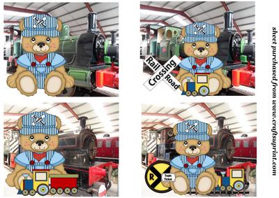 4 Railway Bear Toppers