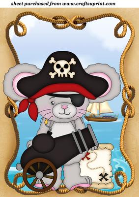 Red Pirate Bear Topper 4