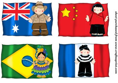4 International Buddies Toppers