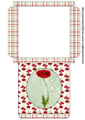 Red Poppy Card Box 1