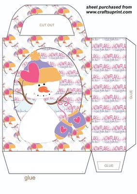 Snowman Christmas Gift Bag 3