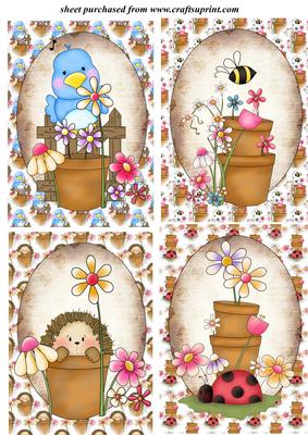 4 Garden Critter Toppers