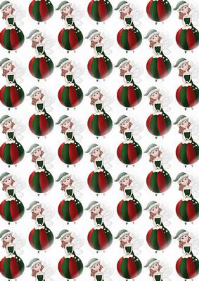 Christmas Bauble Fairy Backing Sheet 7