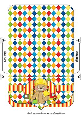 Construction Bear Money/voucher Wallet 4