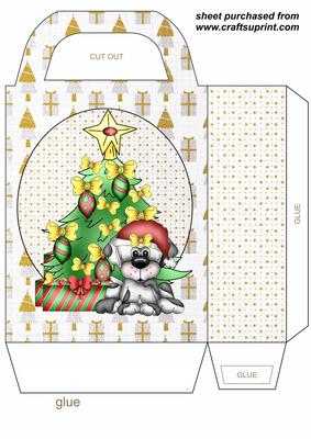 Christmas Puppy Gift Bag 1