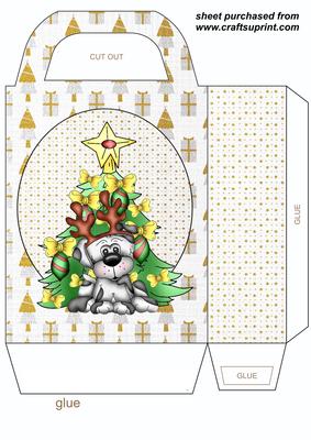 Christmas Puppy Gift Bag 2
