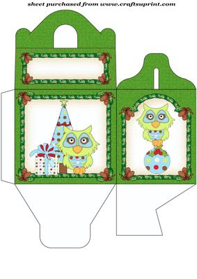 Christmas Owl Gable Box 1