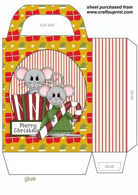 Christmas Mice Gift Bag 1