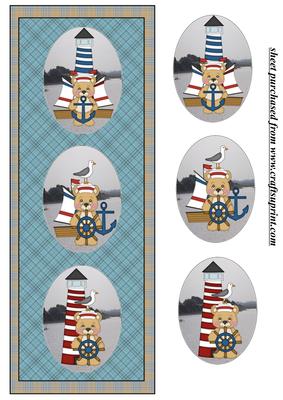 All at Sea Ted Card Front