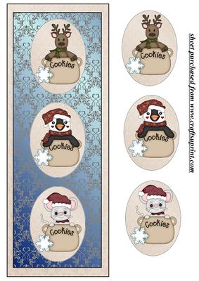 Cookie Jar Christmas Animals Card Front