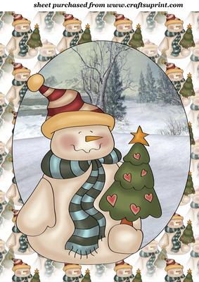 Christmas Tree Snowman Topper 1