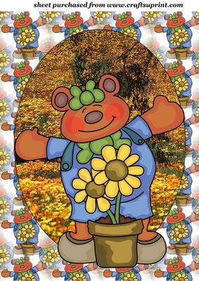 Floral Bear Topper 1