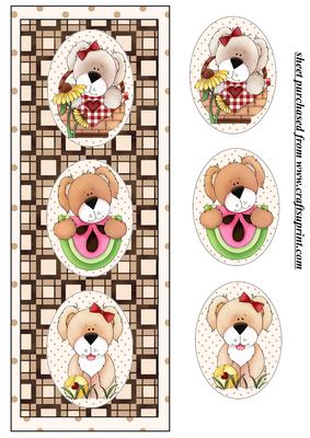 Picnic Puppy Card Front