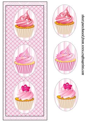 Pink Cupcakes Card Front